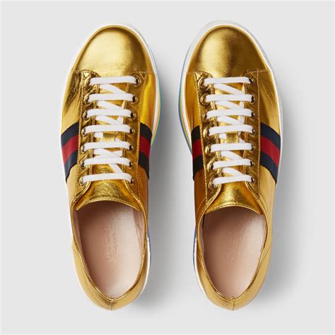 gucci metallic shoes